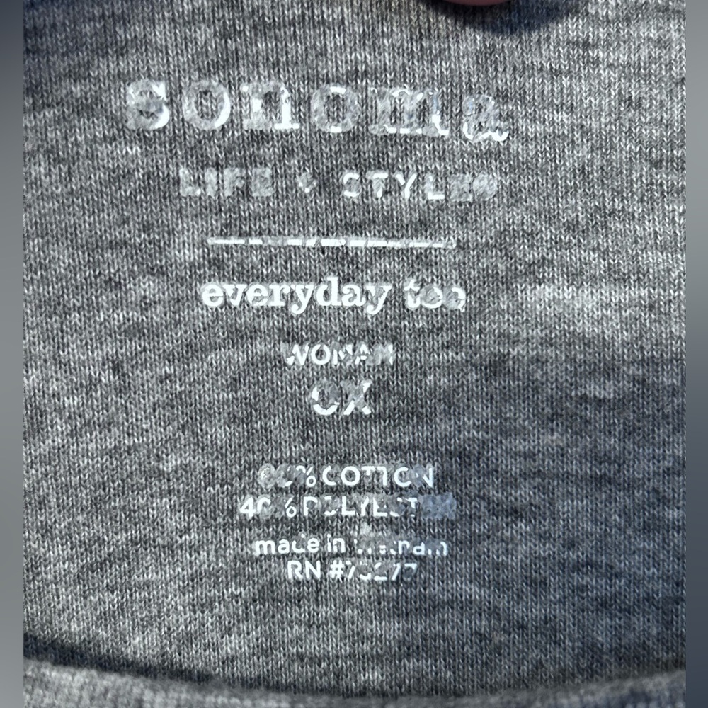Sonoma long sleeved everyday tee, size 0X - Picture 2 of 6